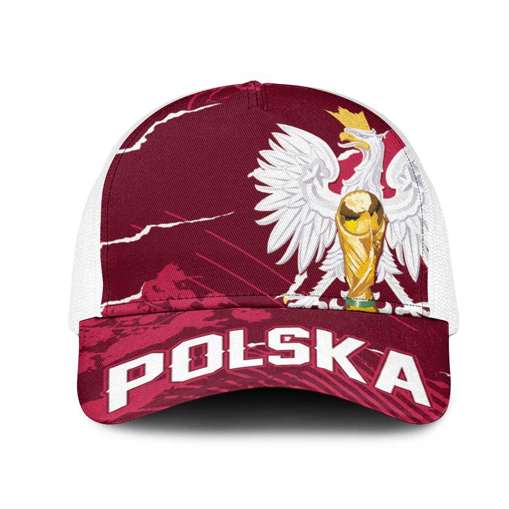 Football 2026 Poland Mesh Trucker Cap Go Polska Eagles
