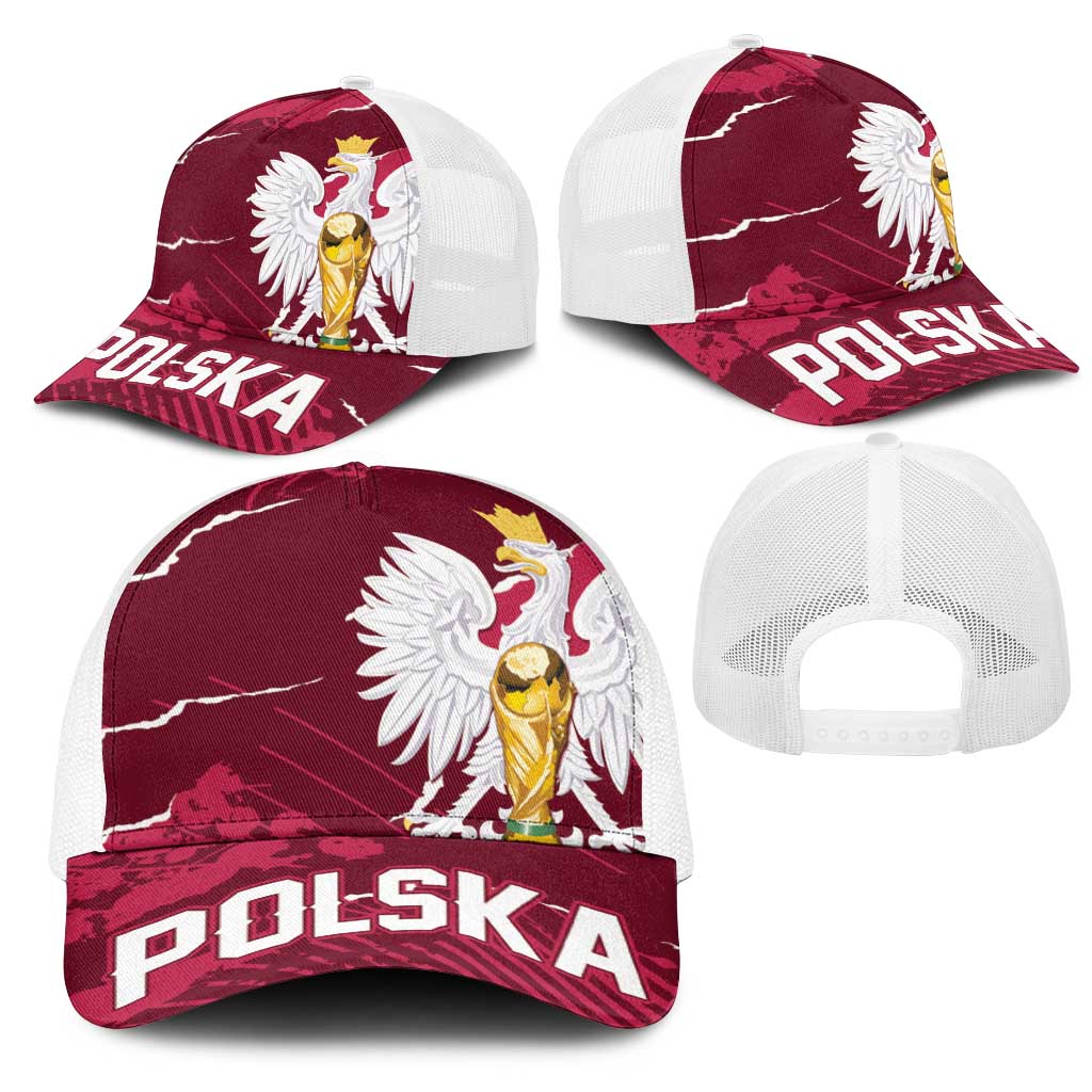 Football 2026 Poland Mesh Trucker Cap Go Polska Eagles