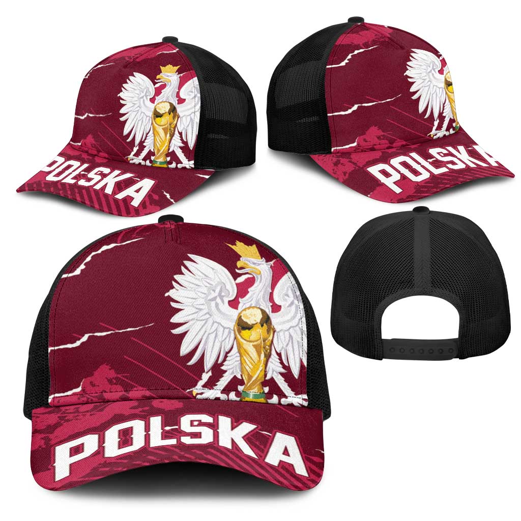 Football 2026 Poland Mesh Trucker Cap Go Polska Eagles
