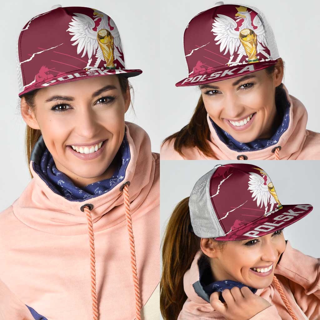 Football 2026 Poland Mesh Trucker Cap Go Polska Eagles