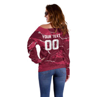 Custom Football 2026 Poland Off Shoulder Sweater Go Polska Eagles