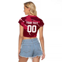 Custom Football 2026 Poland Raglan Cropped T Shirt Go Polska Eagles