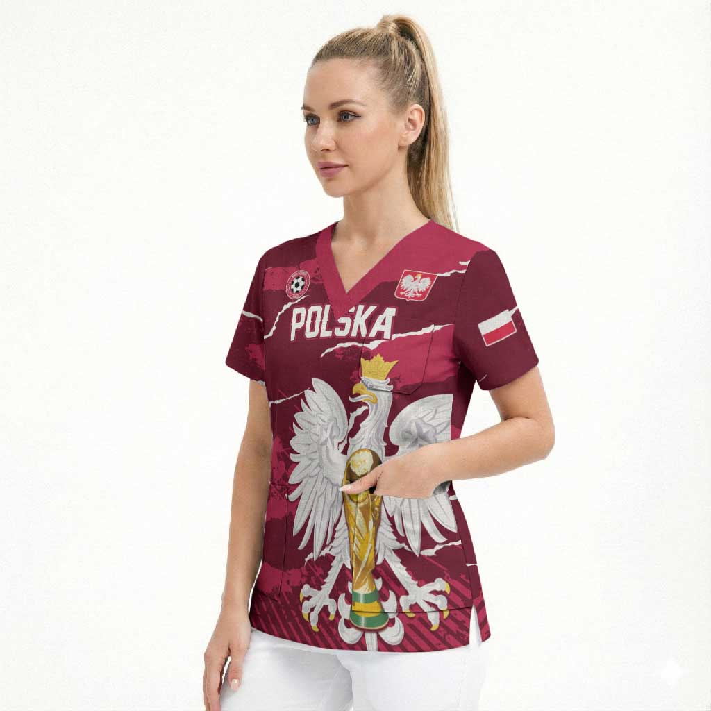 Custom Football 2026 Poland Scrub Top Go Polska Eagles