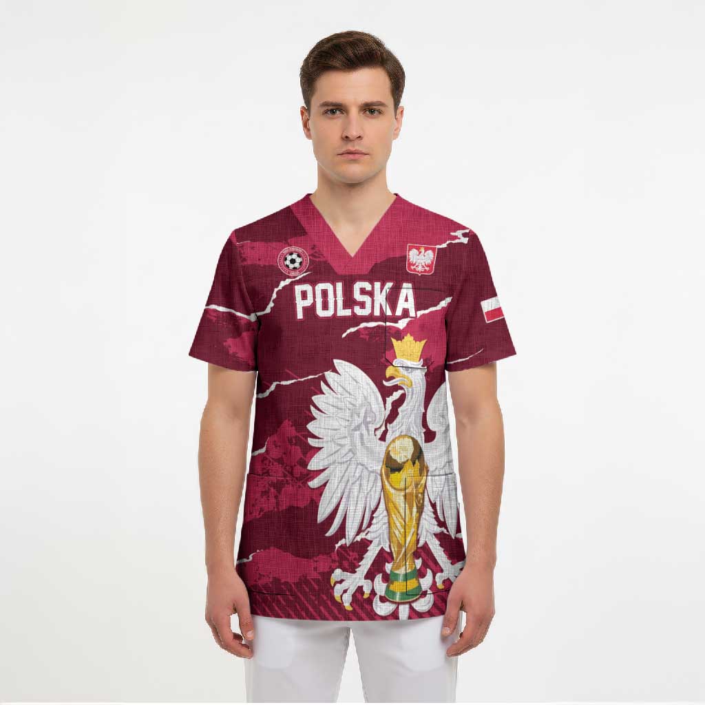 Custom Football 2026 Poland Scrub Top Go Polska Eagles