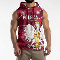 Custom Football 2026 Poland Sleeveless Hoodie Go Polska Eagles