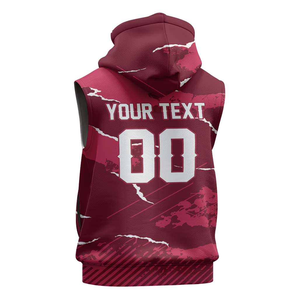 Custom Football 2026 Poland Sleeveless Zip Hoodie Go Polska Eagles