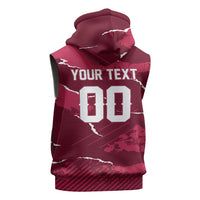 Custom Football 2026 Poland Sleeveless Zip Hoodie Go Polska Eagles
