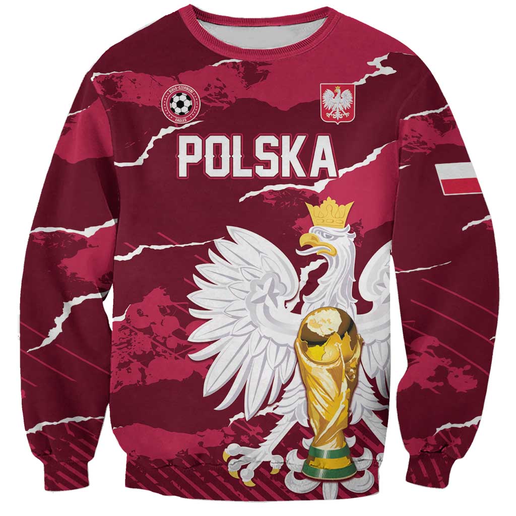 Custom Football 2026 Poland Sweatshirt Go Polska Eagles
