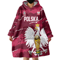 Custom Football 2026 Poland Wearable Blanket Hoodie Go Polska Eagles