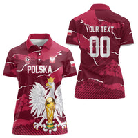 Custom Football 2026 Poland Women Polo Shirt Go Polska Eagles