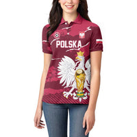 Custom Football 2026 Poland Women Polo Shirt Go Polska Eagles