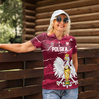 Custom Football 2026 Poland Women Polo Shirt Go Polska Eagles
