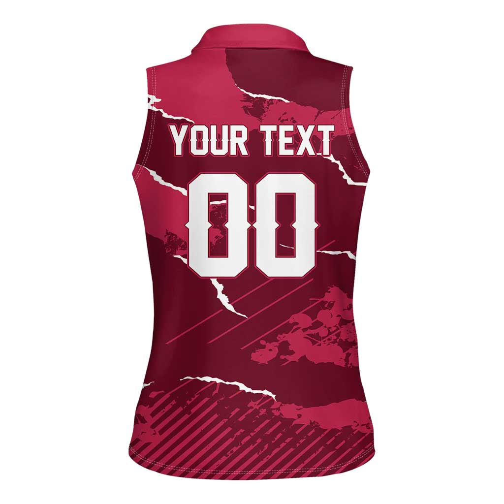 Custom Football 2026 Poland Women Sleeveless Polo Shirt Go Polska Eagles
