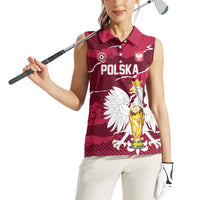 Custom Football 2026 Poland Women Sleeveless Polo Shirt Go Polska Eagles