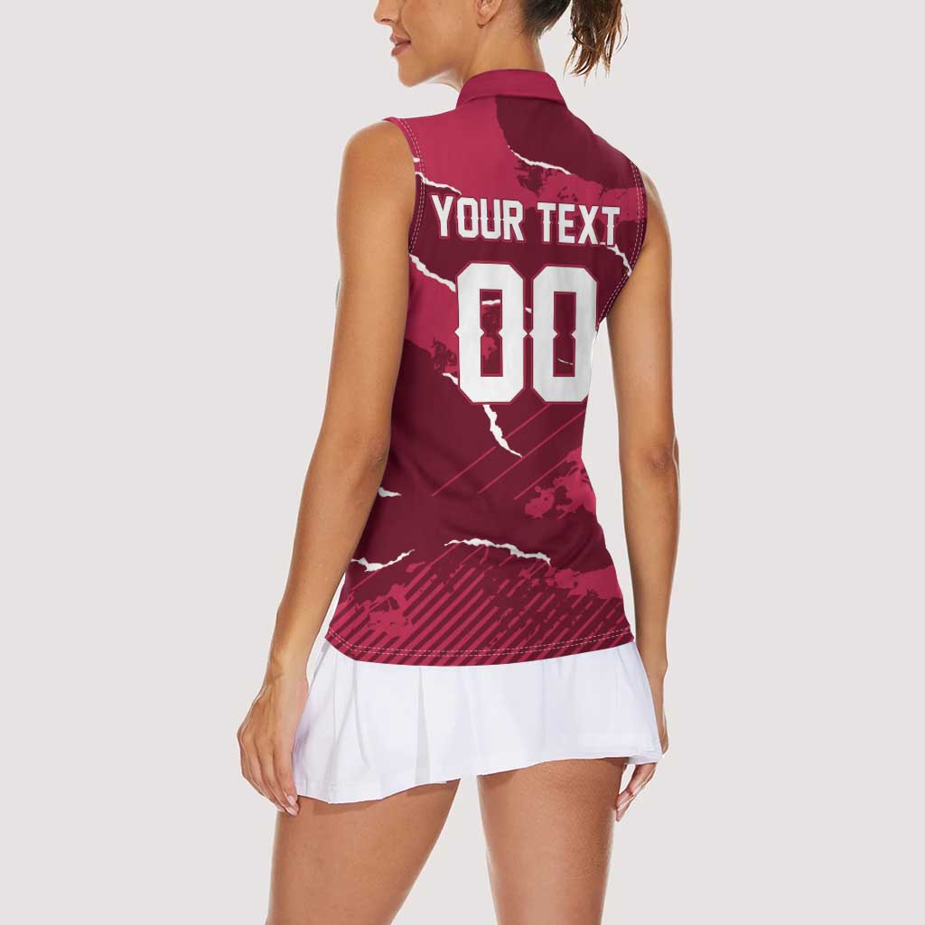 Custom Football 2026 Poland Women Sleeveless Polo Shirt Go Polska Eagles