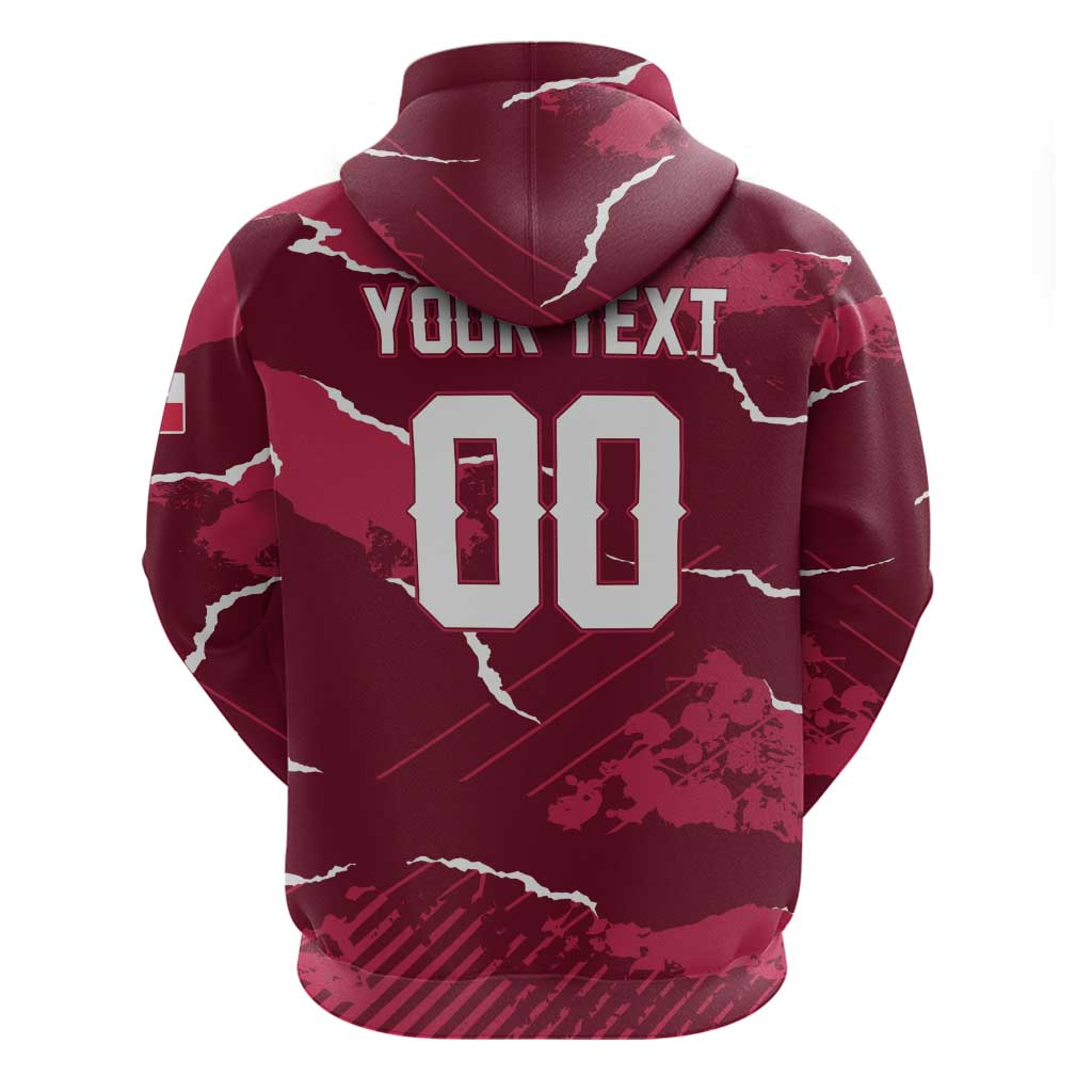 Custom Football 2026 Poland Zip Hoodie Go Polska Eagles