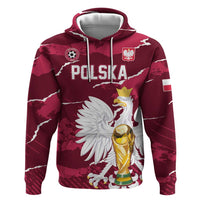Custom Football 2026 Poland Zip Hoodie Go Polska Eagles