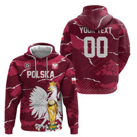 Custom Football 2026 Poland Zip Hoodie Go Polska Eagles