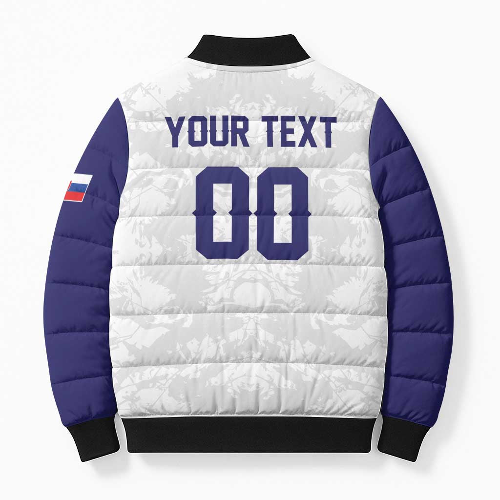 Custom Football 2026 Slovakia Bomber Puffer Jacket Hrabri Sokoli
