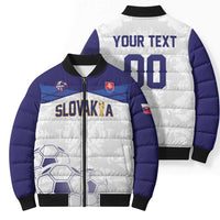 Custom Football 2026 Slovakia Bomber Puffer Jacket Hrabri Sokoli