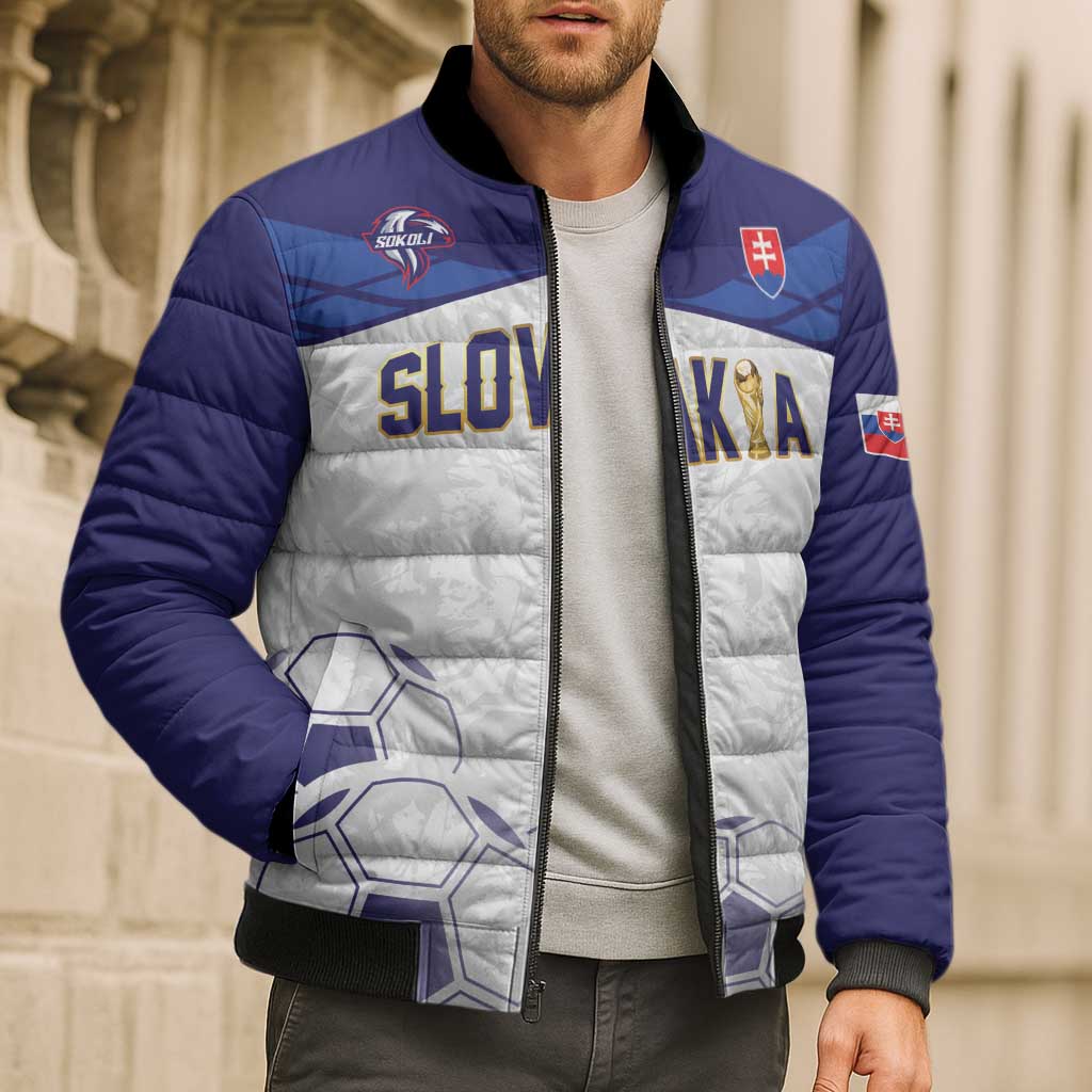 Custom Football 2026 Slovakia Bomber Puffer Jacket Hrabri Sokoli
