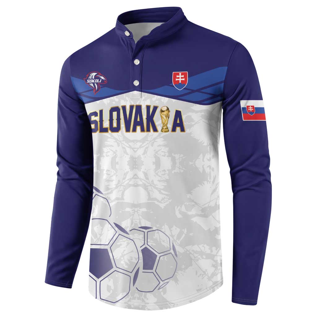 Custom Football 2026 Slovakia Button Sweatshirt Hrabri Sokoli