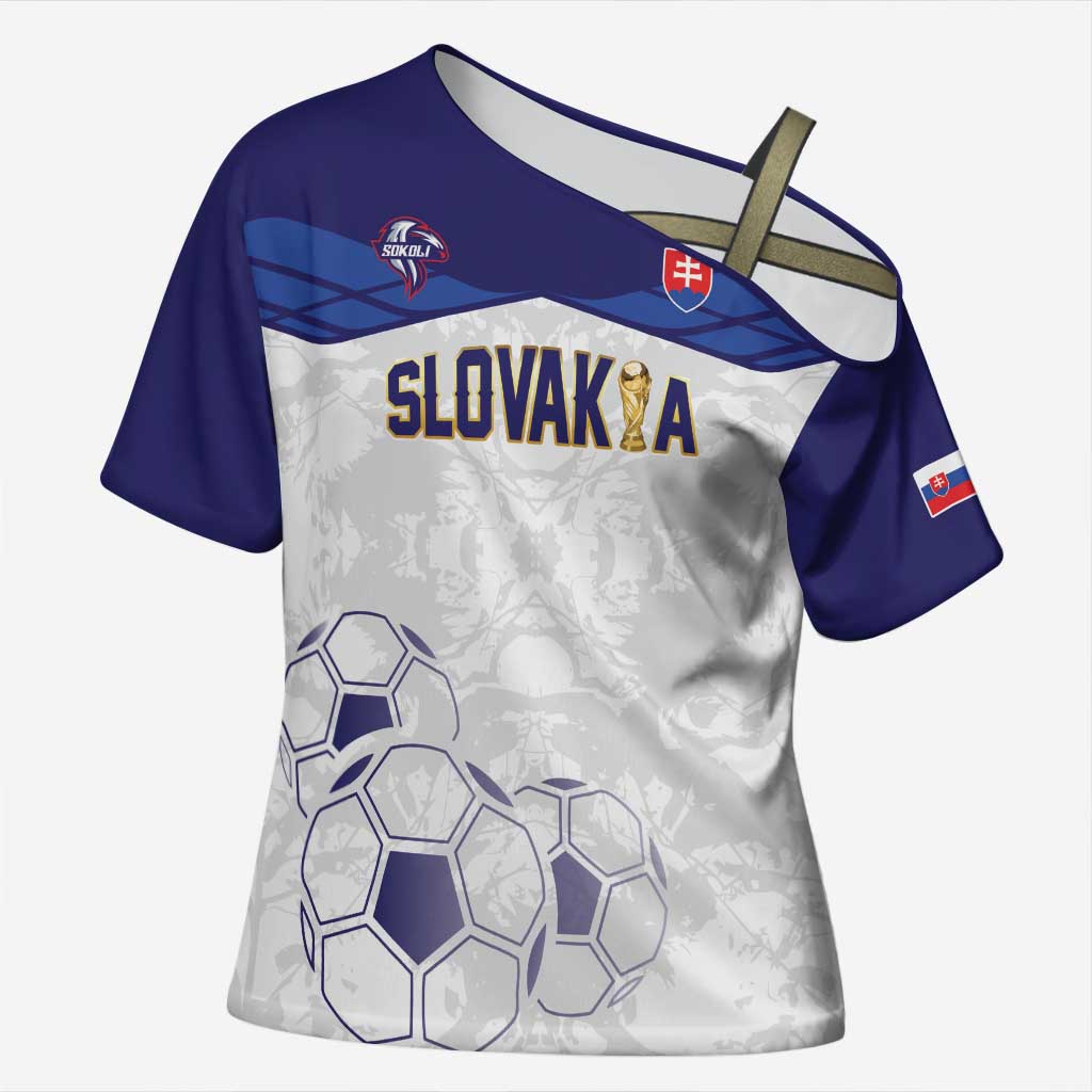 Custom Football 2026 Slovakia Cross Shoulder Shirt Hrabri Sokoli