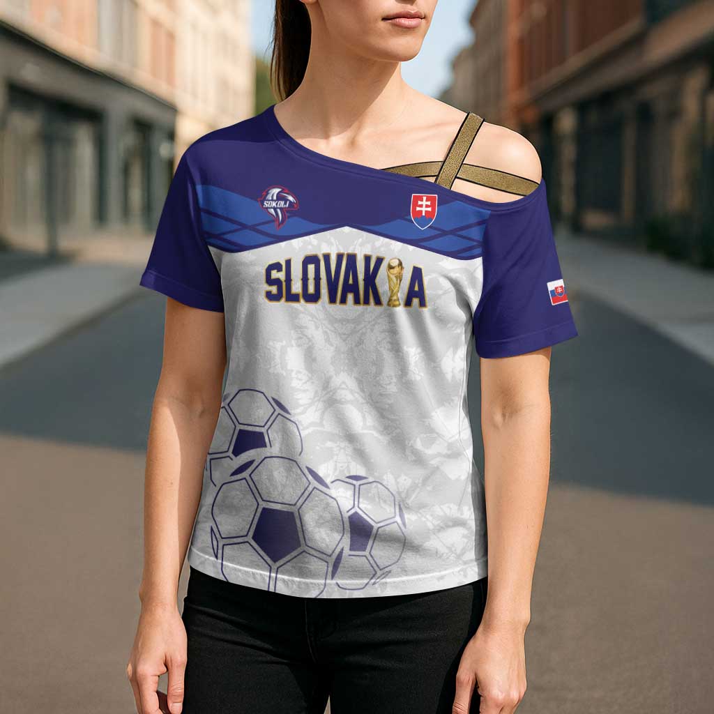 Custom Football 2026 Slovakia Cross Shoulder Shirt Hrabri Sokoli