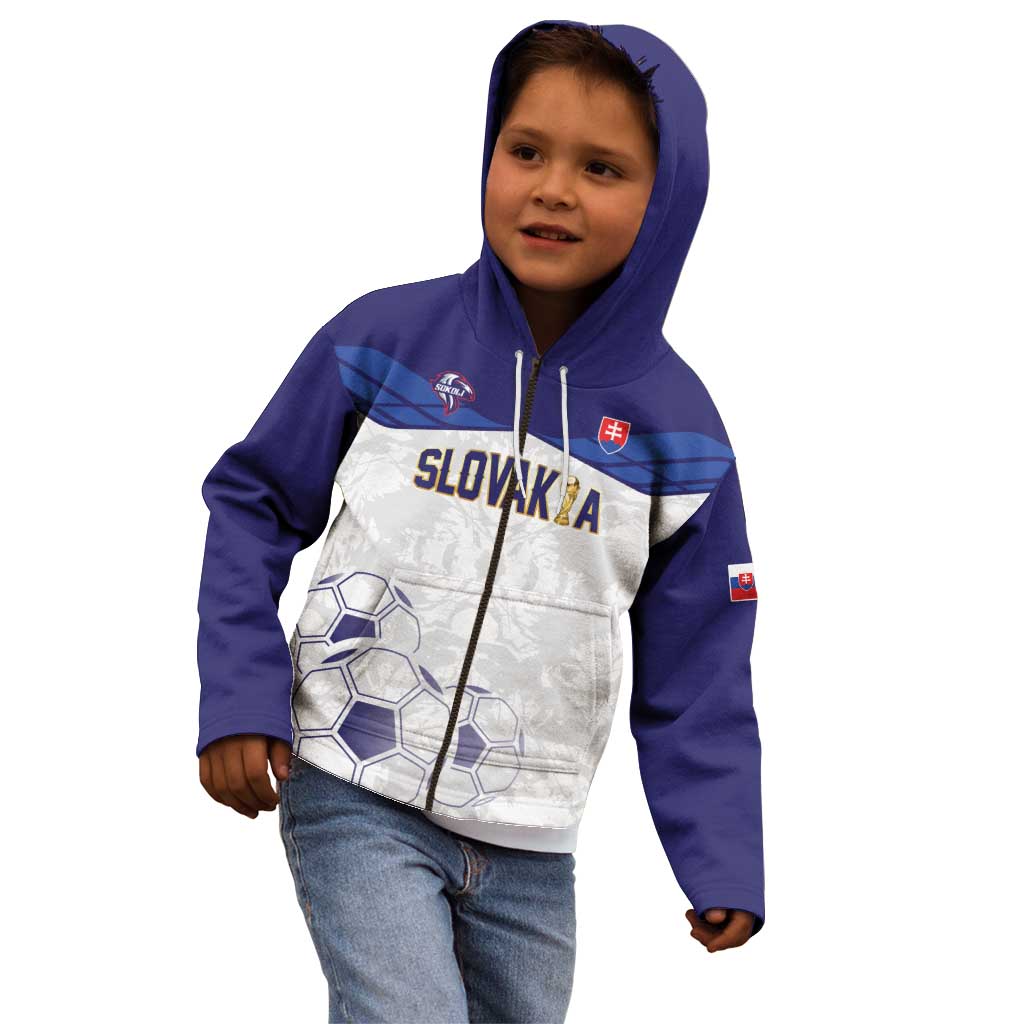 Custom Football 2026 Slovakia Kid Hoodie Hrabri Sokoli