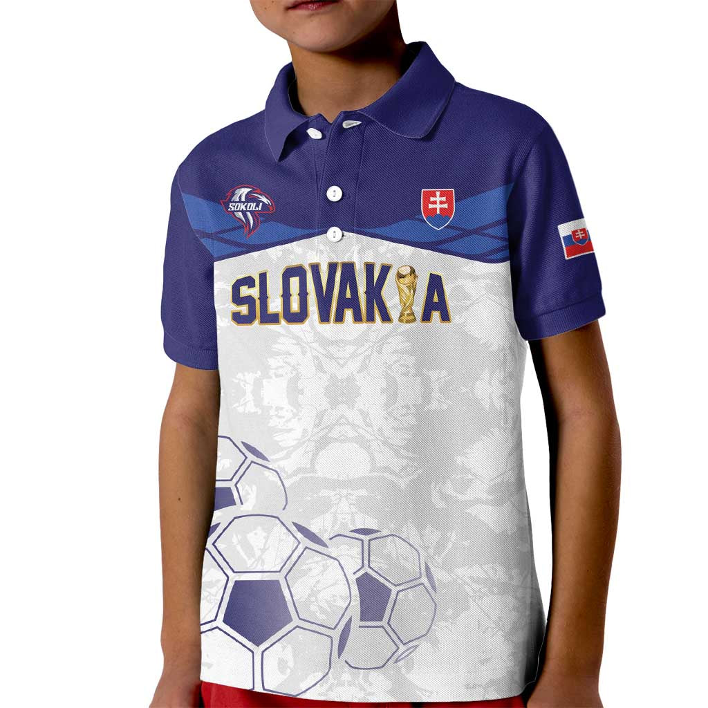 Custom Football 2026 Slovakia Kid Polo Shirt Hrabri Sokoli