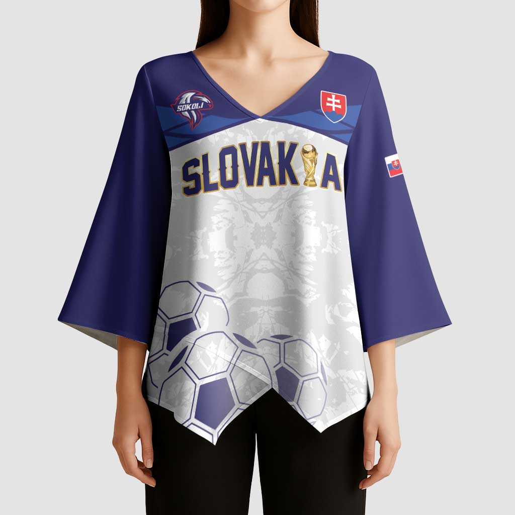 Custom Football 2026 Slovakia Kimono Sleeve Blouse Hrabri Sokoli