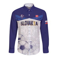 Custom Football 2026 Slovakia Long Sleeve Button Shirt Hrabri Sokoli