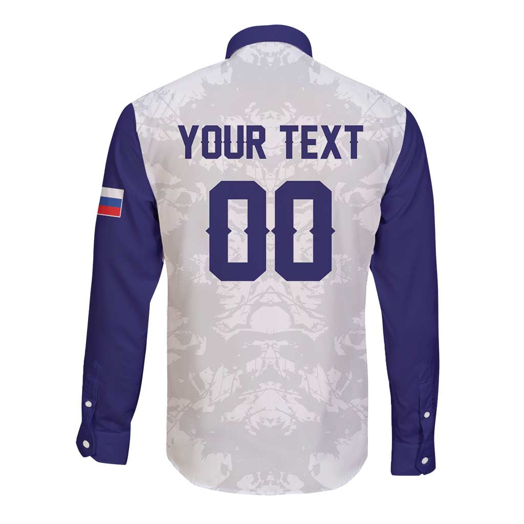 Custom Football 2026 Slovakia Long Sleeve Button Shirt Hrabri Sokoli