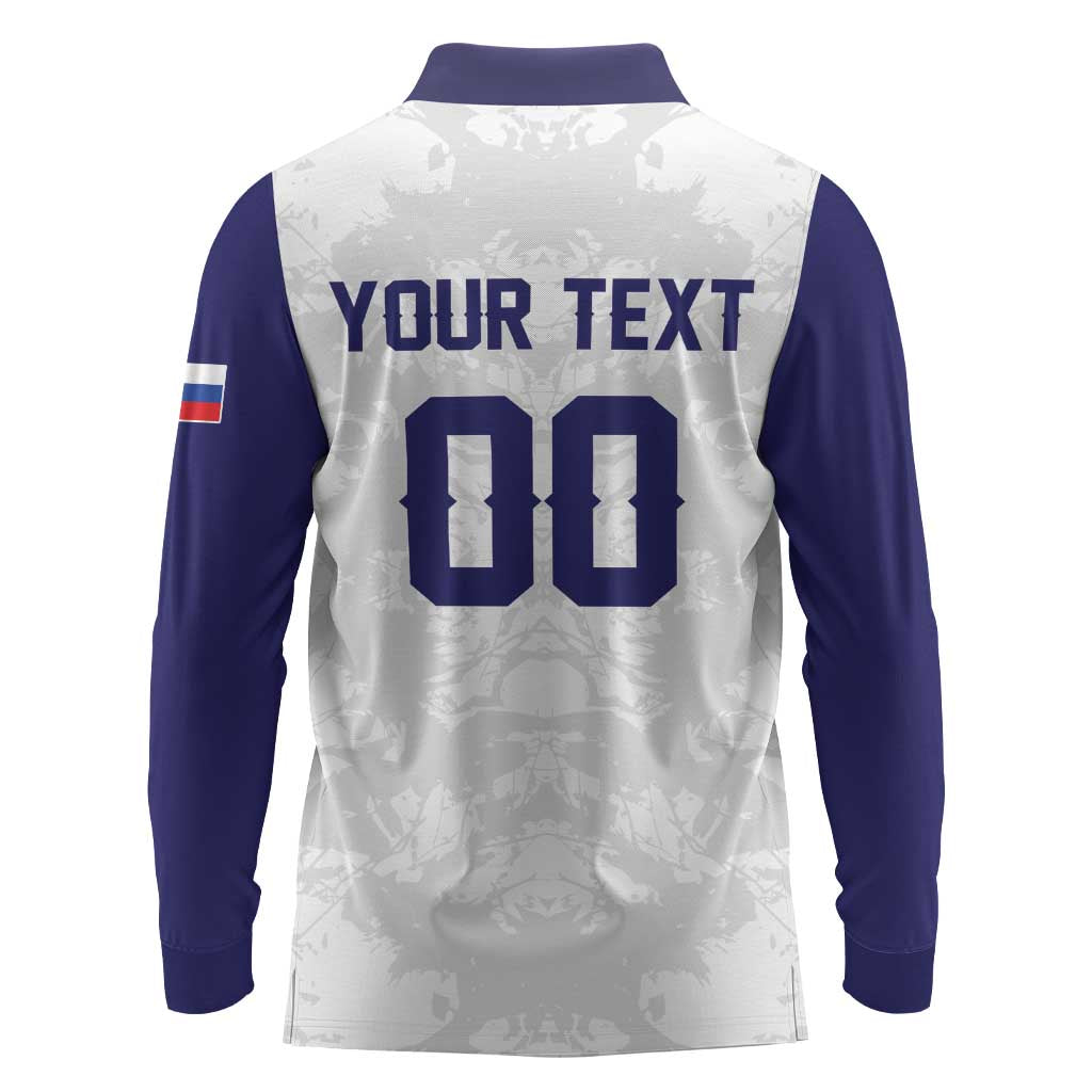 Custom Football 2026 Slovakia Long Sleeve Polo Shirt Hrabri Sokoli