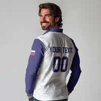 Custom Football 2026 Slovakia Long Sleeve Polo Shirt Hrabri Sokoli