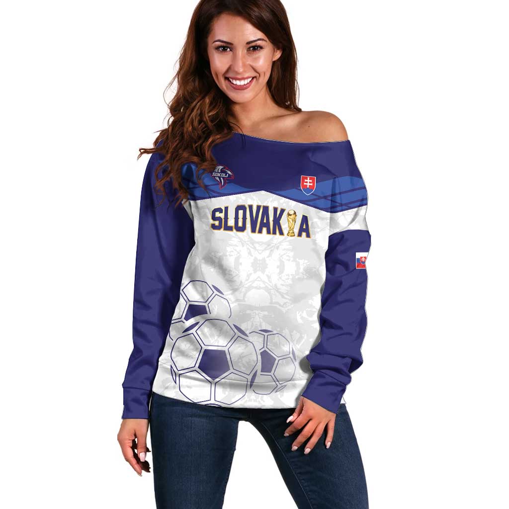 Custom Football 2026 Slovakia Off Shoulder Sweater Hrabri Sokoli