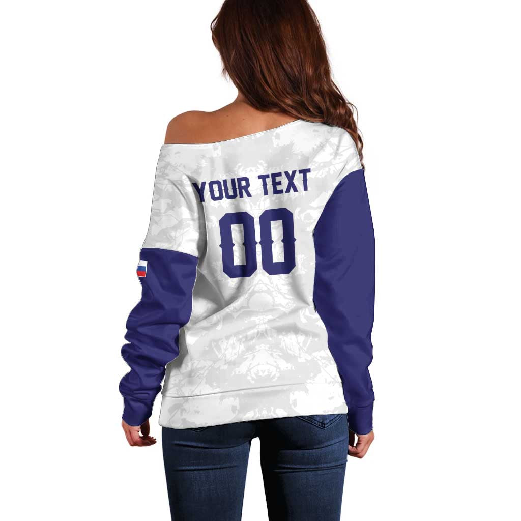 Custom Football 2026 Slovakia Off Shoulder Sweater Hrabri Sokoli