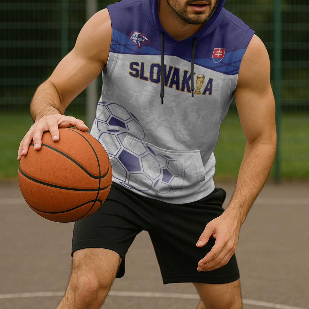 Custom Football 2026 Slovakia Sleeveless Hoodie Hrabri Sokoli