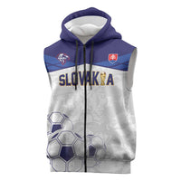 Custom Football 2026 Slovakia Sleeveless Zip Hoodie Hrabri Sokoli