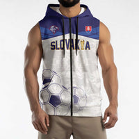 Custom Football 2026 Slovakia Sleeveless Zip Hoodie Hrabri Sokoli