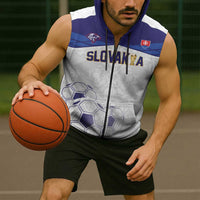 Custom Football 2026 Slovakia Sleeveless Zip Hoodie Hrabri Sokoli