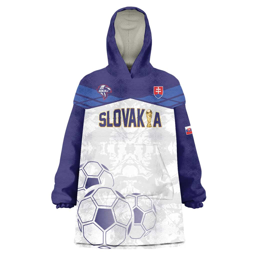 Custom Football 2026 Slovakia Wearable Blanket Hoodie Hrabri Sokoli