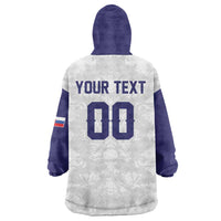 Custom Football 2026 Slovakia Wearable Blanket Hoodie Hrabri Sokoli