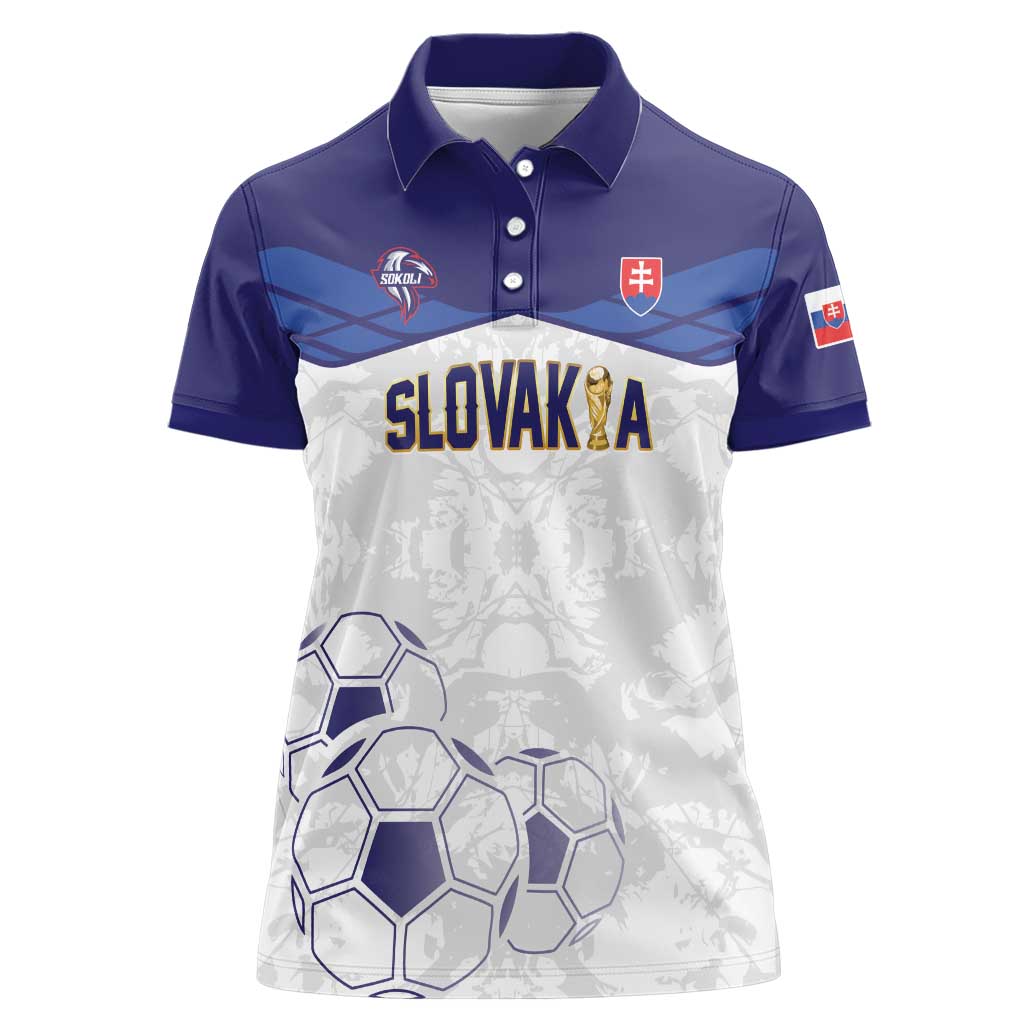 Custom Football 2026 Slovakia Women Polo Shirt Hrabri Sokoli
