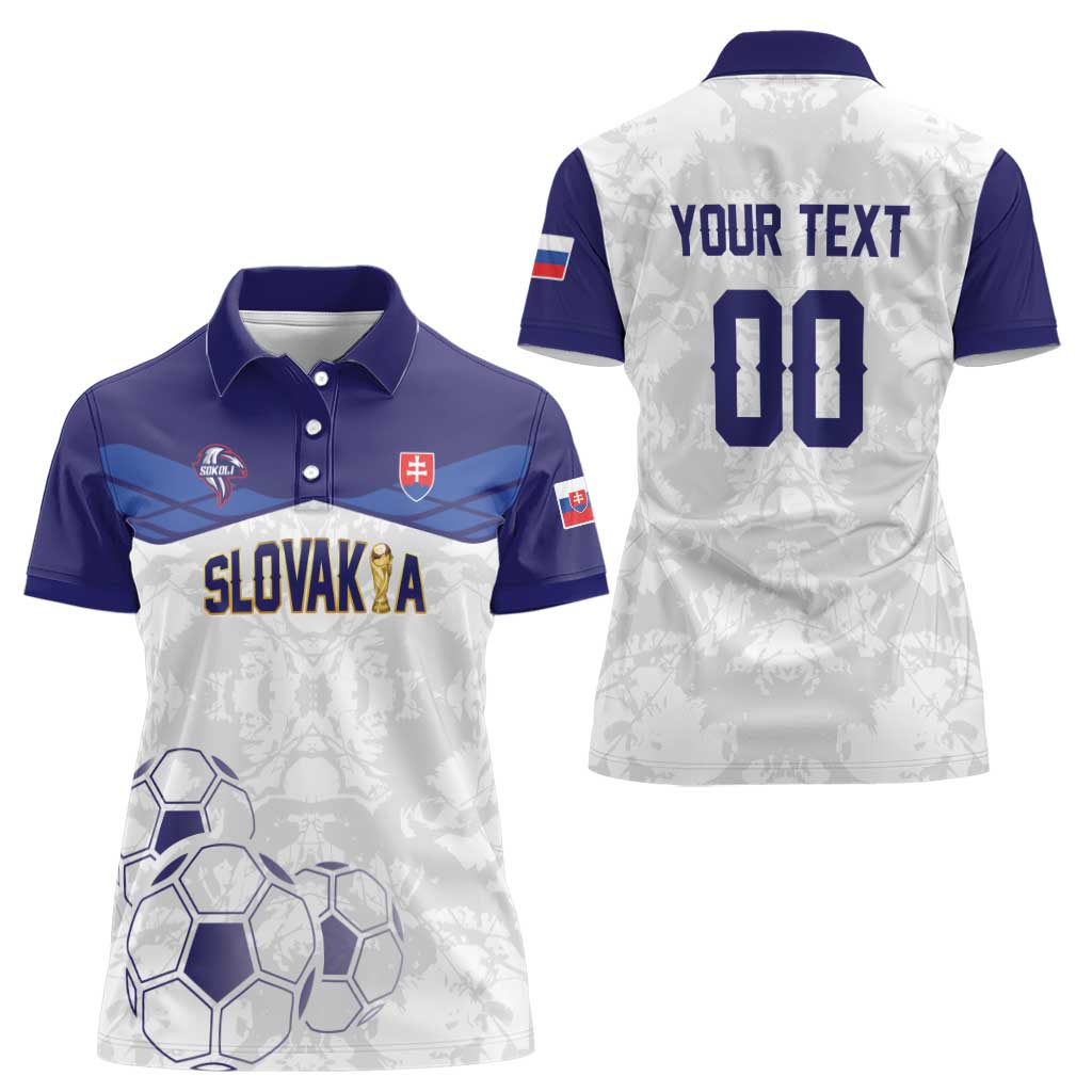 Custom Football 2026 Slovakia Women Polo Shirt Hrabri Sokoli