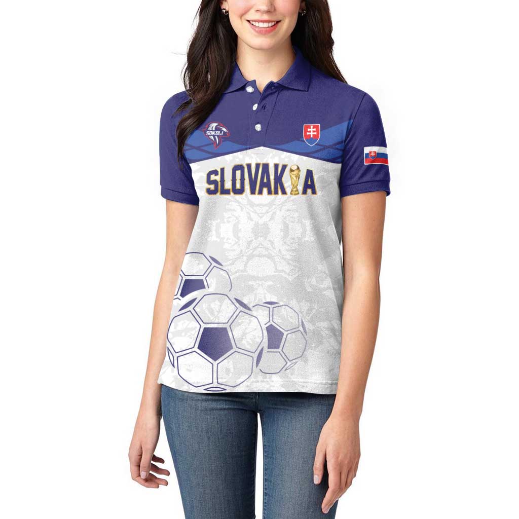 Custom Football 2026 Slovakia Women Polo Shirt Hrabri Sokoli