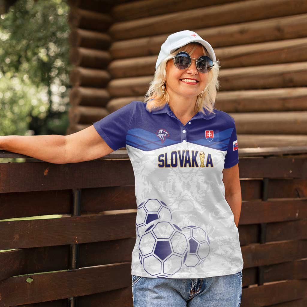 Custom Football 2026 Slovakia Women Polo Shirt Hrabri Sokoli
