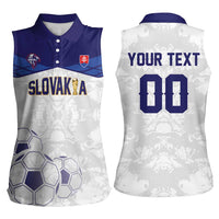 Custom Football 2026 Slovakia Women Sleeveless Polo Shirt Hrabri Sokoli
