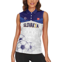 Custom Football 2026 Slovakia Women Sleeveless Polo Shirt Hrabri Sokoli