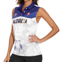 Custom Football 2026 Slovakia Women Sleeveless Polo Shirt Hrabri Sokoli